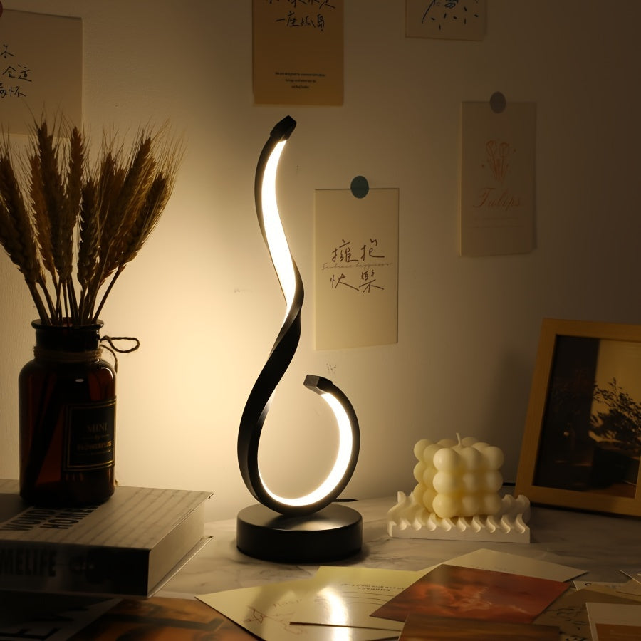 Lámpara de mesa decorativa de hierro – luz regulable USB para escritorio y dormitorio
