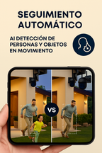 Cámara IP WiFi HD 5K 9 MP Exterior – Zoom 8X, Triple Lente, Seguimiento Automático