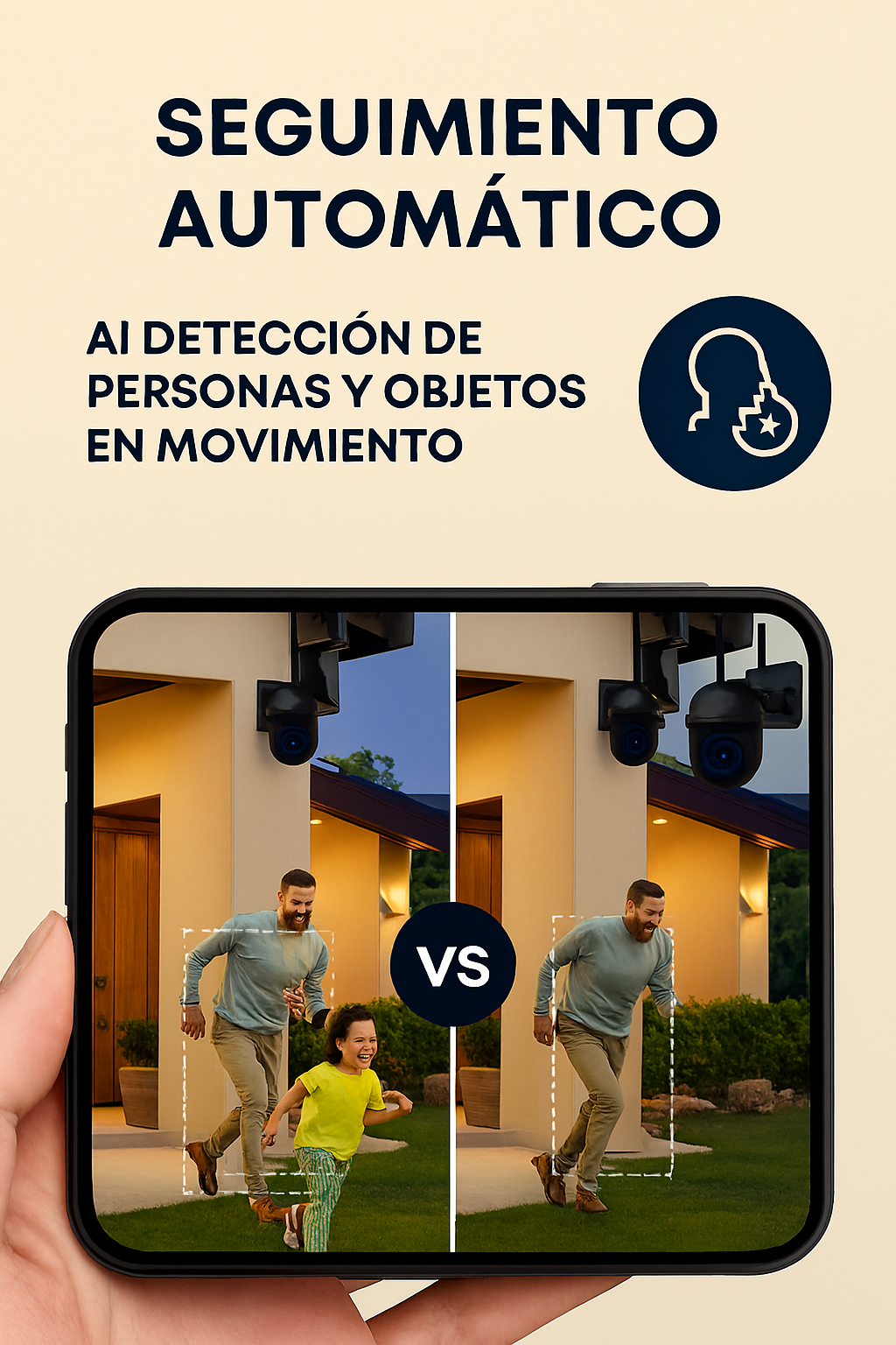 Cámara IP WiFi HD 5K 9 MP Exterior – Zoom 8X, Triple Lente, Seguimiento Automático