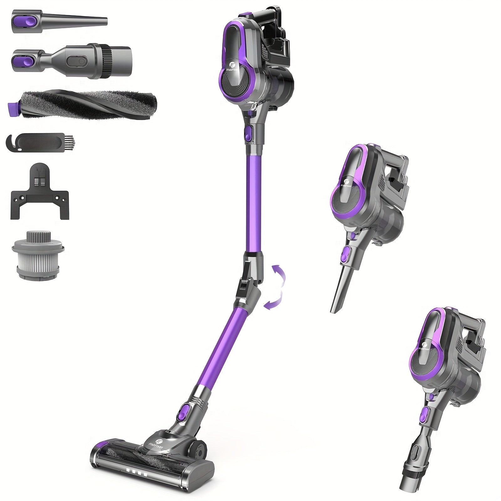 Aspirador Portátil Sin Cable FixtFixer – Potencia ciclónica, limpieza total