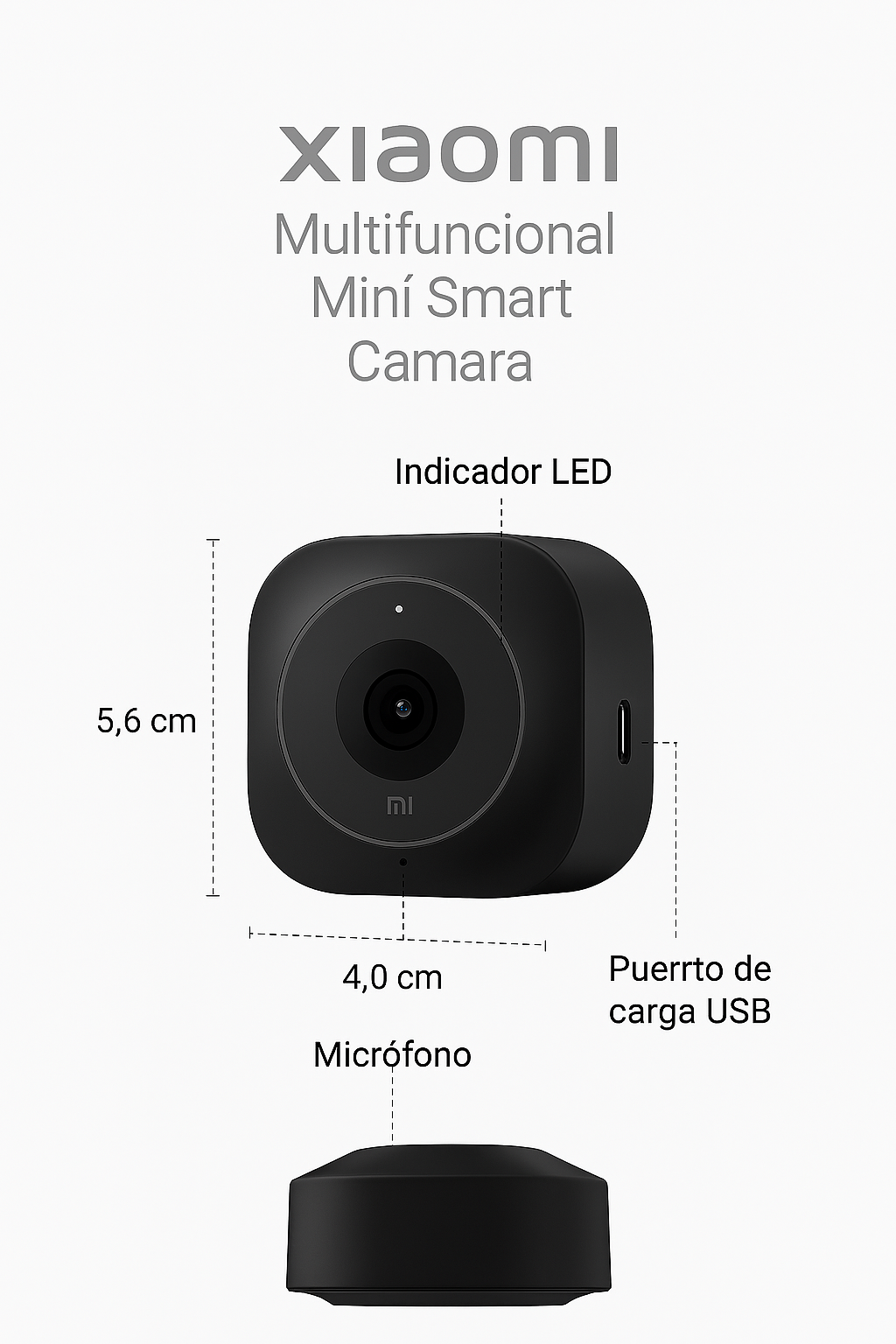 Xiaomi MIJIA 4K Mini cámara de seguridad a todo Color visión nocturna Monitor WiFi de alta definición impermeable detección de movimiento vigilancia