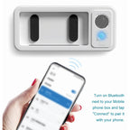 Soporte para teléfono de ducha con Altavoz Bluetooth IPX4, resistente al agua, antiniebla, pantalla táctil, soporte para teléfono de montaje en pared para ducha y baño 
 ﻿