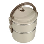 Fiambrera portátil de acero inoxidable con tapa, fiambrera Circular de gran capacidad para acampar al aire libre, 2/3/4 capas