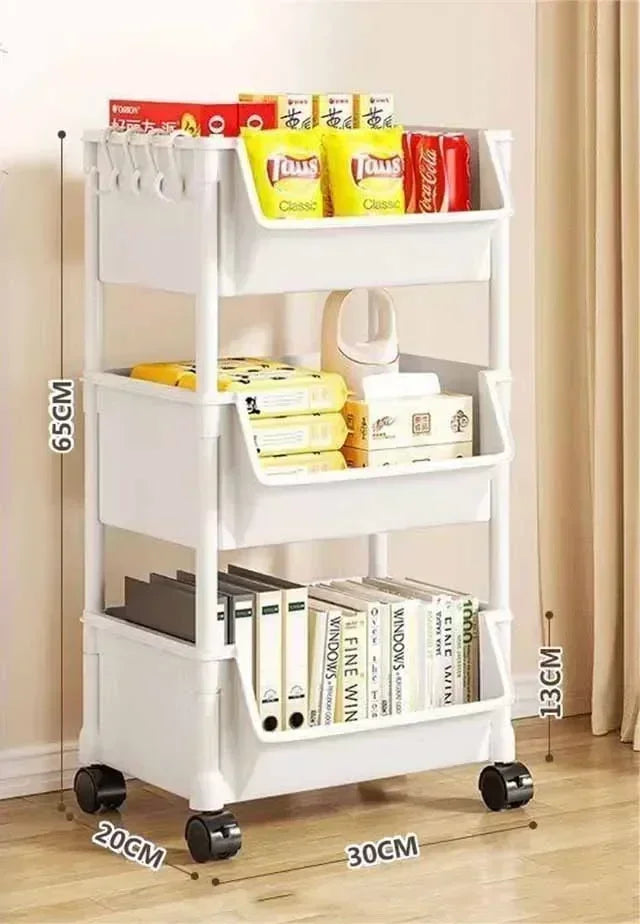 Estantería vertical con ruedas – Organizador multiusos para cocina, baño o salón