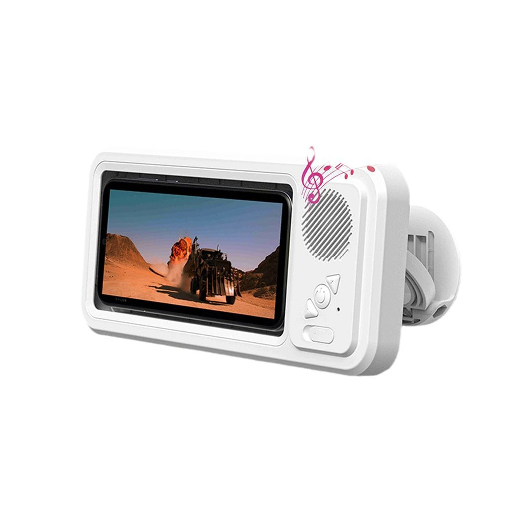 Soporte para teléfono de ducha con Altavoz Bluetooth IPX4, resistente al agua, antiniebla, pantalla táctil, soporte para teléfono de montaje en pared para ducha y baño 
 ﻿
