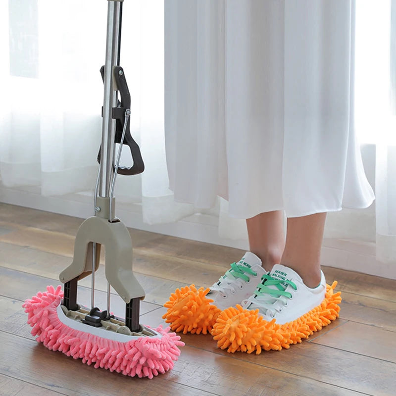 Pantuflas limpiadoras atrapapolvo – cubrezapatos tipo mopa para limpieza rápida en seco