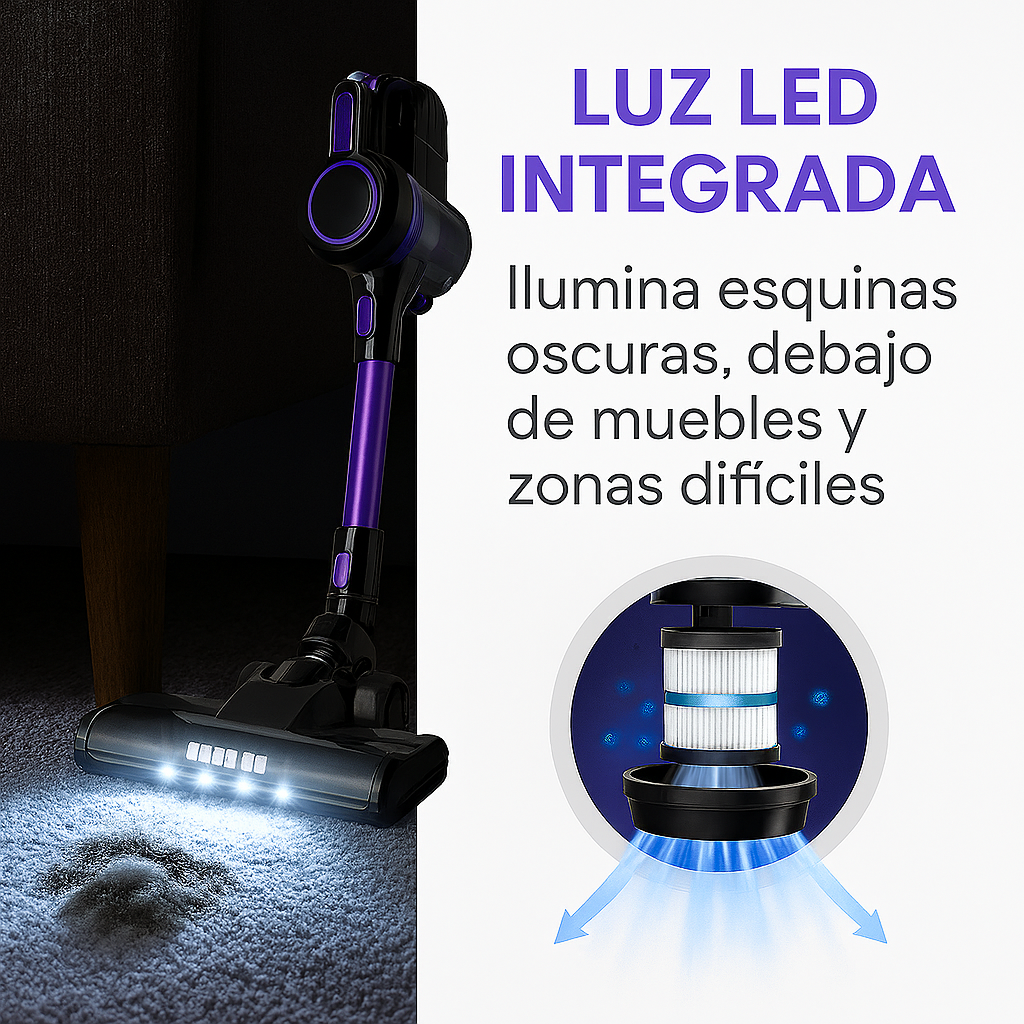 Aspirador Portátil Sin Cable FixtFixer – Potencia ciclónica, limpieza total