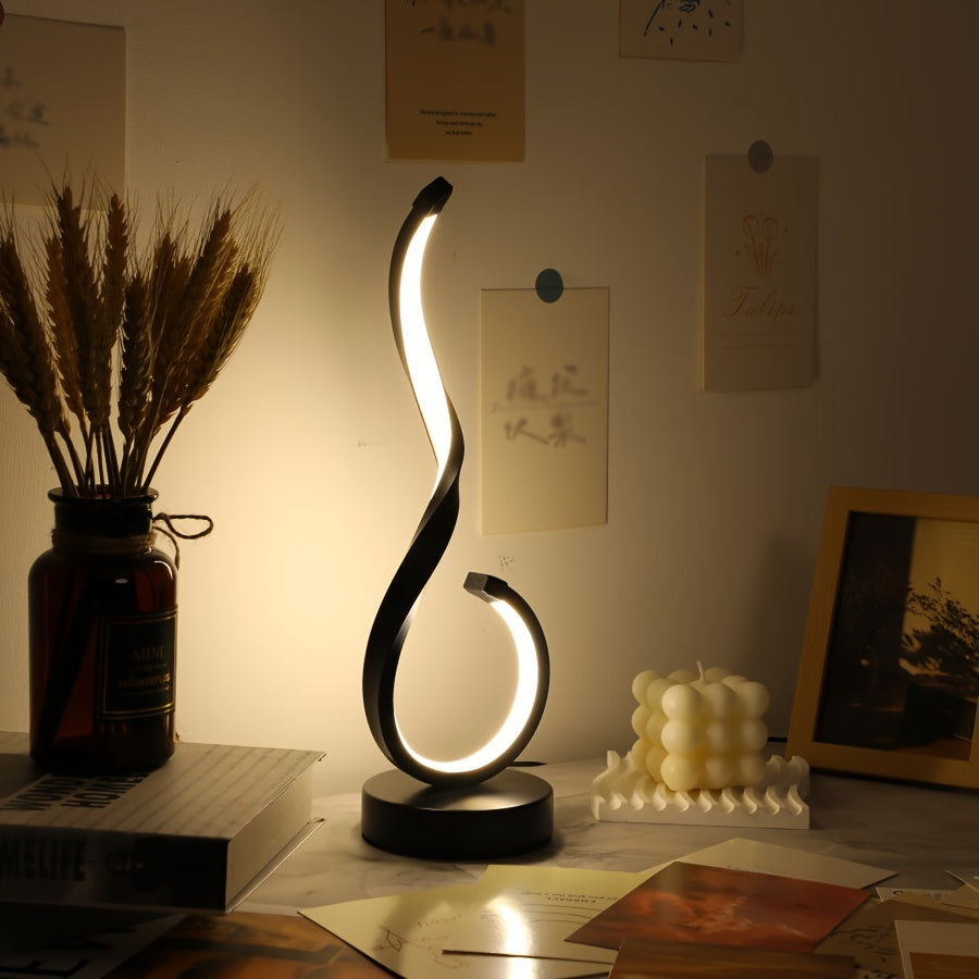 Lámpara de mesa decorativa de hierro – luz regulable USB para escritorio y dormitorio