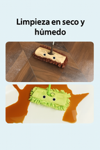 Mini fregona portátil con diseño de dibujos animados – limpieza en seco y húmedo para suelos y rincones